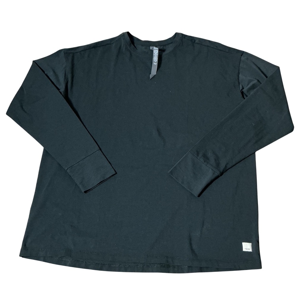 Vuori Womens Gorpcore Long Sleeve Crewneck Top Black XS‎ VW1028 Relaxed Fit